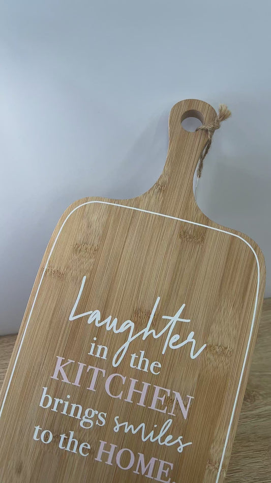 Laughter in the Kitchen Bamboo Serving Board
