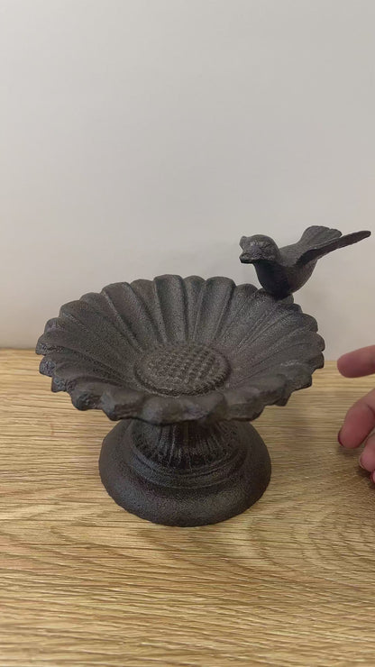 Cast Iron Flower Bird Feeder