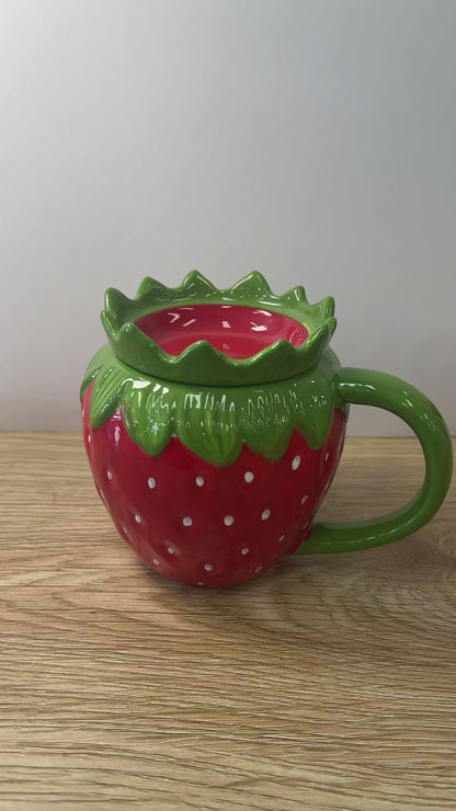 Strawberry Mug and Saucer Set