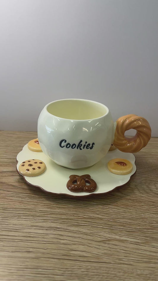 Cookies Mug and Snack Plate Set