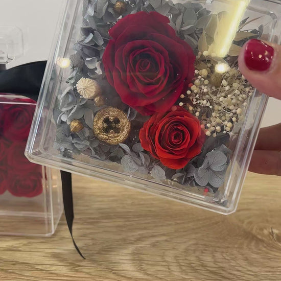 preserved rose gift bottle