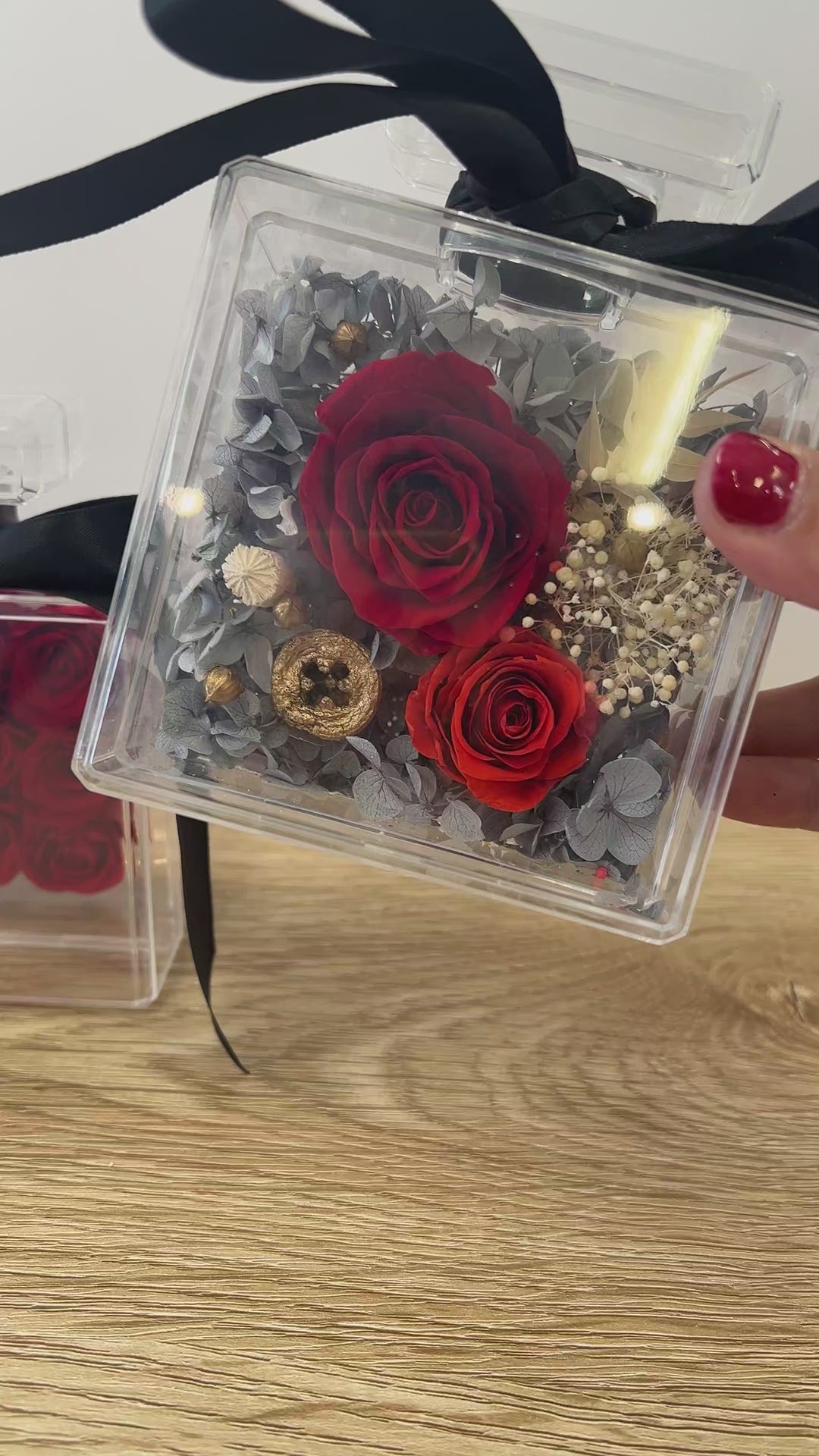 preserved rose gift bottle