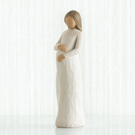 willow tree cherish Statue of a woman holding a child on a white background